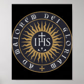 Ignatius of Loyola Society of Jesus Katholieke T-S Poster (Voorkant)