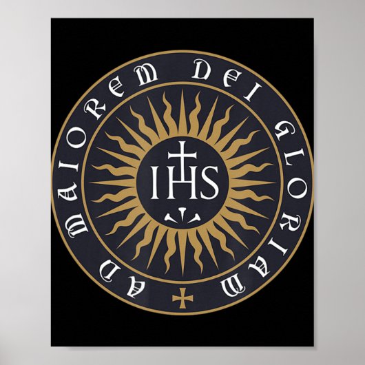 Ignatius of Loyola Society of Jesus Katholieke T-S Poster (Voorkant)