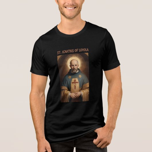 Ignatius van Loyola Rooms-Katholiek Tri-Blend Shirt (Voorkant)