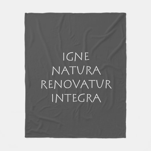 Igne natura renovatur integra fleece deken (Voorkant)