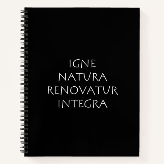 Igne natura renovatur integra notitieboek (Voorkant)