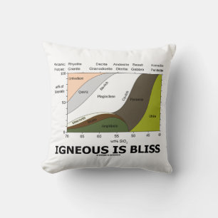 Igneous is Bliss Silica Content Geology Humor Kussen