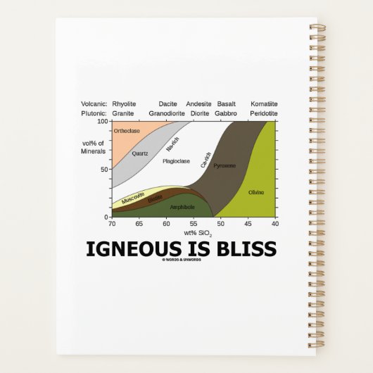Igneous is Bliss Silica Content Geology Humor Planner (Achterkant)