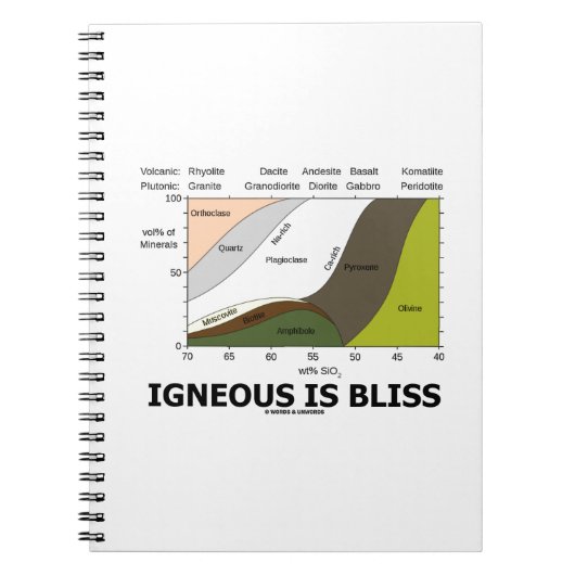 Igneous is Bliss (silica content Igneous Rocks) Notitieboek (Voorkant)