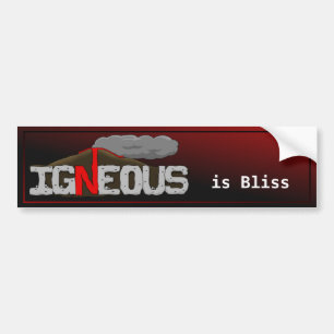 Igneous is Bliss Volcano Bumpersticker