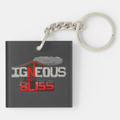 Igneous is Bliss Vulkaan Acryl Sleutelhanger (Achterkant)