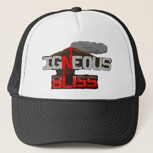 Igneous is Bliss vulkaan print Trucker Pet (Voorkant)