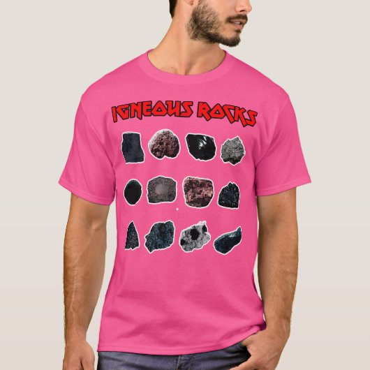Igneous Rocks Baseball Sleeve T-shirt (Voorkant)