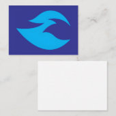 Ignite Blue Flame Flat Kaart Notitiekaartje (Voorkant / Achterkant)