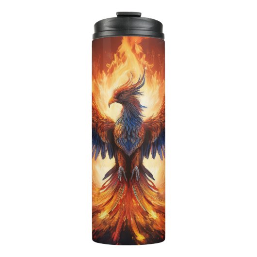 Ignite Your Spirit: Eagle on Fire thermische tuime Thermosbeker (Voorkant)