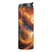 Ignite Your Spirit: Eagle on Fire thermische tuime Thermosbeker (Gedraaid links)