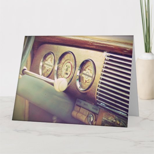 "Ignition" Antiek Classic Car Grote Kaart (Voorkant)