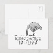 Ignorance is Bliss Briefkaart (Voorkant / Achterkant)