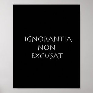 Ignorantia non excat poster