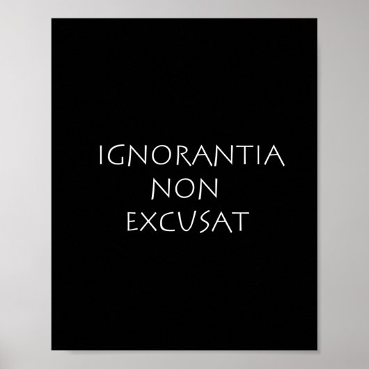 Ignorantia non excat poster (Voorkant)