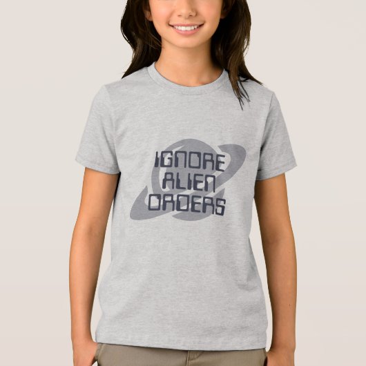 Ignore alien orders Tri-Blend shirt (Voorkant)
