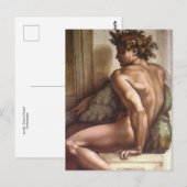 Ignudo, Sistine Chapel door Michelangelo Briefkaar Briefkaart (Voorkant / Achterkant)
