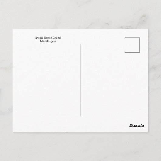 Ignudo, Sistine Chapel door Michelangelo Briefkaar Briefkaart (Achterkant)