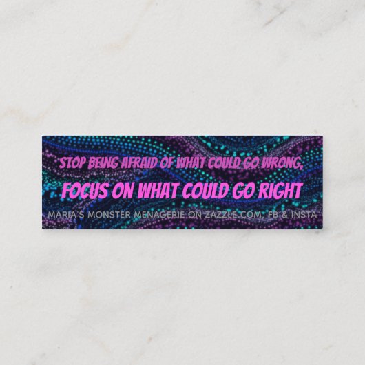 Igor the bat Kindness Cards Mini Visitekaartje (Achterkant)