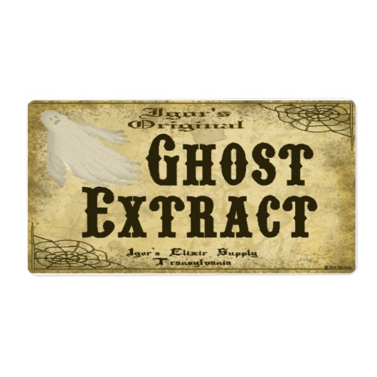 Igor's Ghost Extract Halloween Pantry Potion Label (Voorkant)