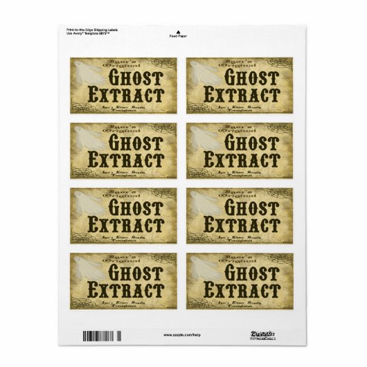 Igor's Ghost Extract Halloween Pantry Potion Label (Full Sheet)