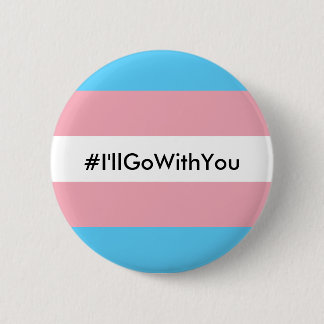 #IGoWithYou Button met vlag over transgender
