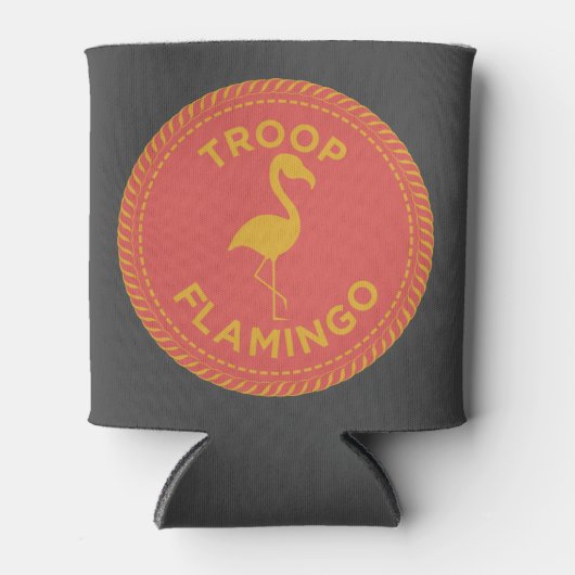 IGPPCamp Troop Flamingo Drink Houder Blikjeskoeler (Voorkant)
