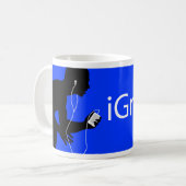 iGrapple Blue Koffiemok (Voorkant links)
