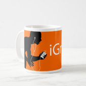 iGrapple Oranje Koffiemok (Voorkant links)