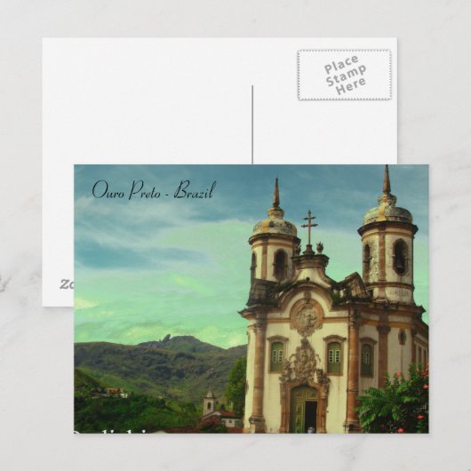 Igreja São Francisco de Assis, Ouro Preto, Brazili Briefkaart (Voorkant / Achterkant)