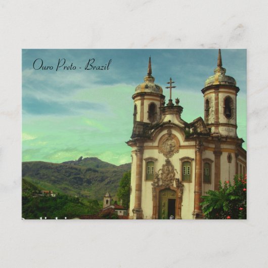 Igreja São Francisco de Assis, Ouro Preto, Brazili Briefkaart (Voorkant)