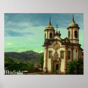 Igreja São Francisco de Assis, Ouro Preto, Brazili Poster