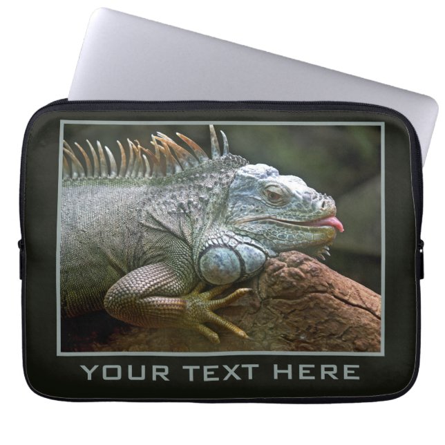Iguana aangepaste laptophoezen laptop sleeve (Voorkant)