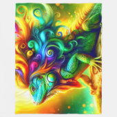 Iguana Art Fleece Deken (Voorkant)