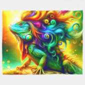 Iguana Art Fleece Deken (Voorkant (Horizontaal))