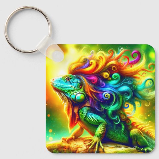 Iguana Art Sleutelhanger (Voorkant)