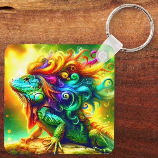 Iguana Art Sleutelhanger (Achterkant)