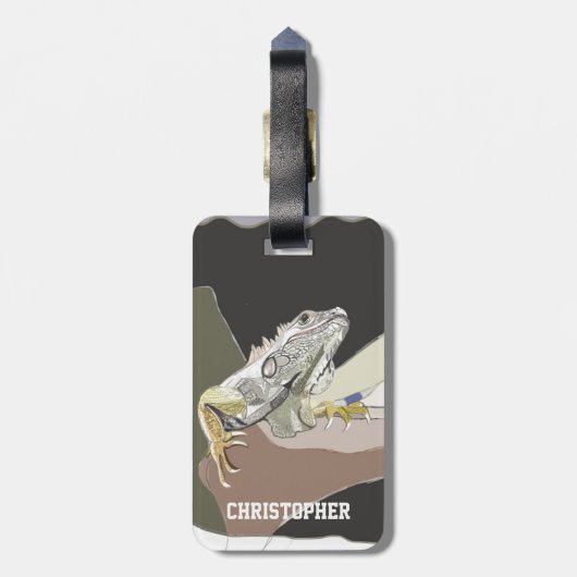 Iguana Bagagelabel (Achterkant verticaal)