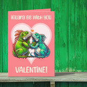 Iguana Be With You Schattigee grappige Valentijn Feestdagen Kaart