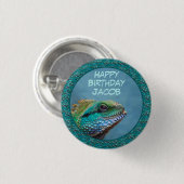 Iguana Birthday Button (Voorkant /achterkant)