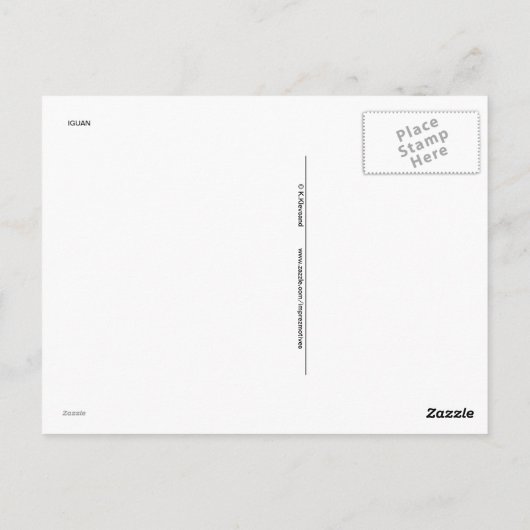 IGUANA BRIEFKAART (Achterkant)