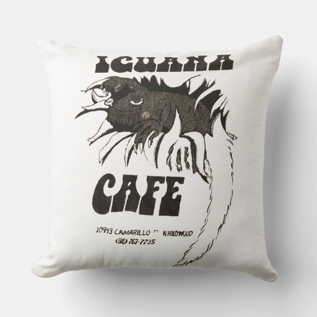 Iguana Cafe Worpdek Kussen (Voorkant)