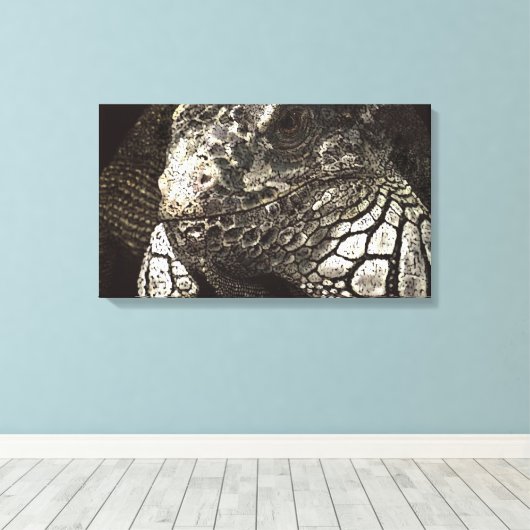 Iguana Canvas Afdruk (Insitu (Houten vloer))