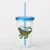Iguana cartoon illustratie acryl drinkbeker (Voorkant)