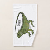 Iguana cartoon illustratie bad handdoek (Handdoek)