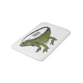 Iguana cartoon illustratie badmat (Gekanteld)