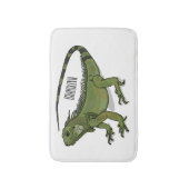 Iguana cartoon illustratie badmat (Voorkant Verticaal)