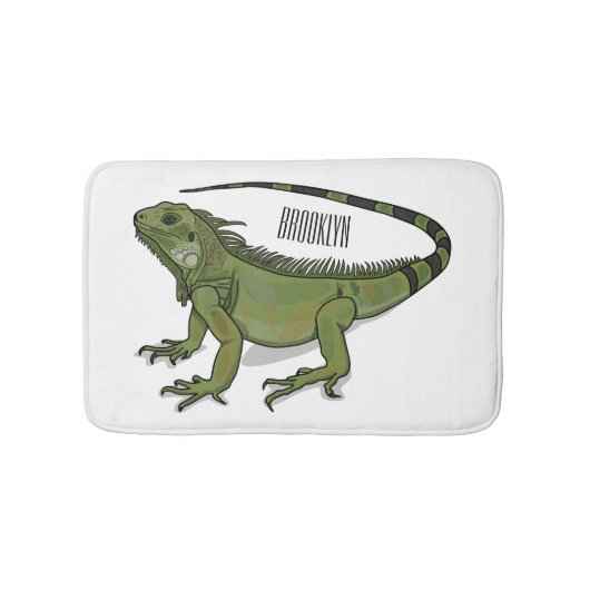 Iguana cartoon illustratie badmat (Voorkant)