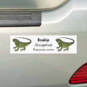 Iguana cartoon illustratie bumpersticker (Op auto)