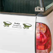 Iguana cartoon illustratie bumpersticker (Op Truck)